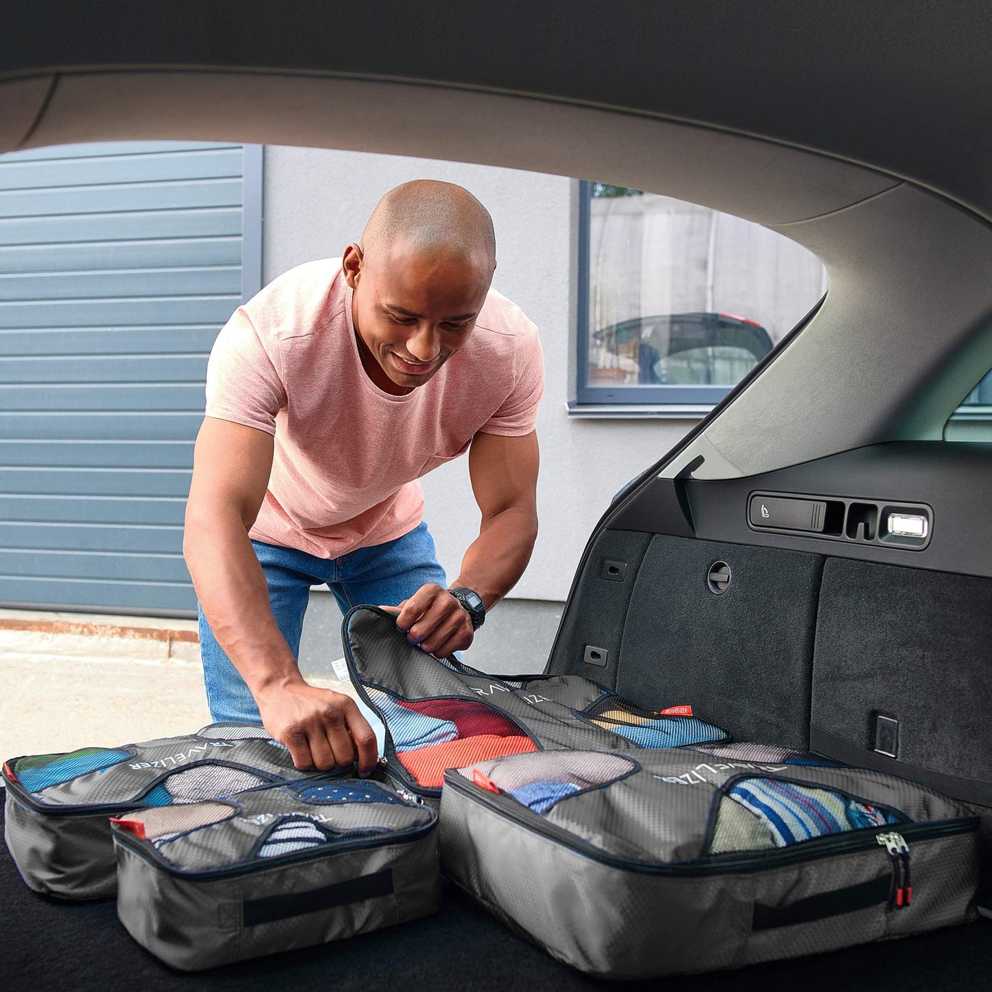 Travelizer - Grey Travel Packing Cubes 5 pcs Luggage Organizer Set for Bag & Suitcase