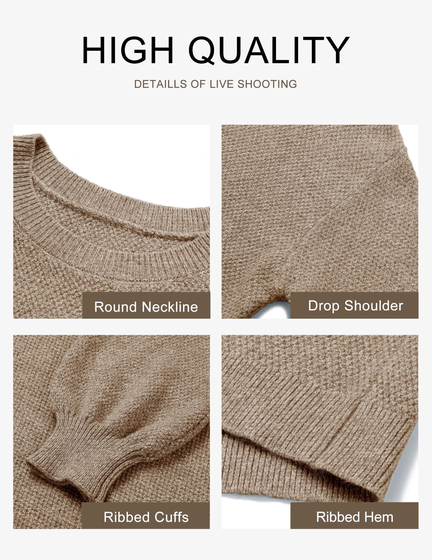 MEROKEETY Women's 2025 Fall Winter Oversized Pullover Sweater Trendy Crew Neck Long Sleeve Heathered Knit Jumper Tops