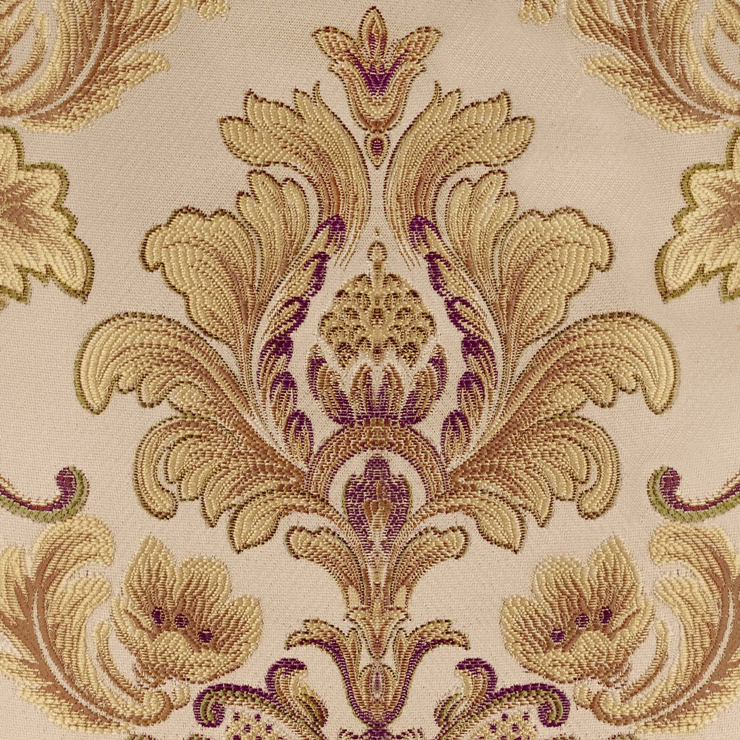 Loom and Mill Luxury Rectangle Tablecloth 60 x 84 Inches, Elegant Damask Golden Floral Table Cover with Handmade Tassels for Dining Table Banquets Decorations(Beige, 60"x84")