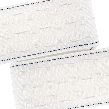 The Bead Shop Curtain Tape | White 75mm 3 Inch Header Tape 10 metres | Heading Tape for Pencil Pleat Curtains, Wave Curtains | Supplied A UK Brand