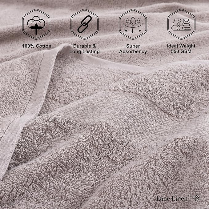 LANE LINEN Oversized Bath Towels Set of 2
