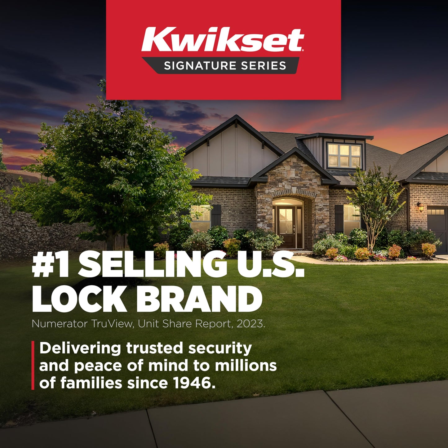 Kwikset Downtown Deadbolt Lock, Matte Black Square Exterior Keyed Front Entry Door, Pick Resistant SmartKey Rekey Security, Single Cylinder Dead Bolt, with Microban Protection