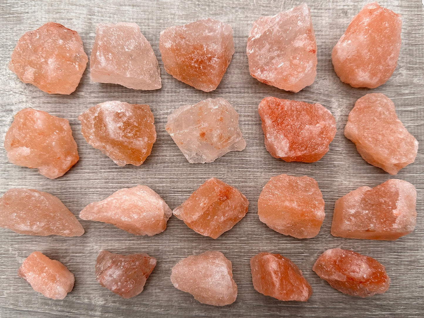 1 Pound Natural Himalayan Salt Chunks, Large Himalayan Salt Rough Crystals, Chunky Crystals, Pink Sea Salt, Crystal Rocks