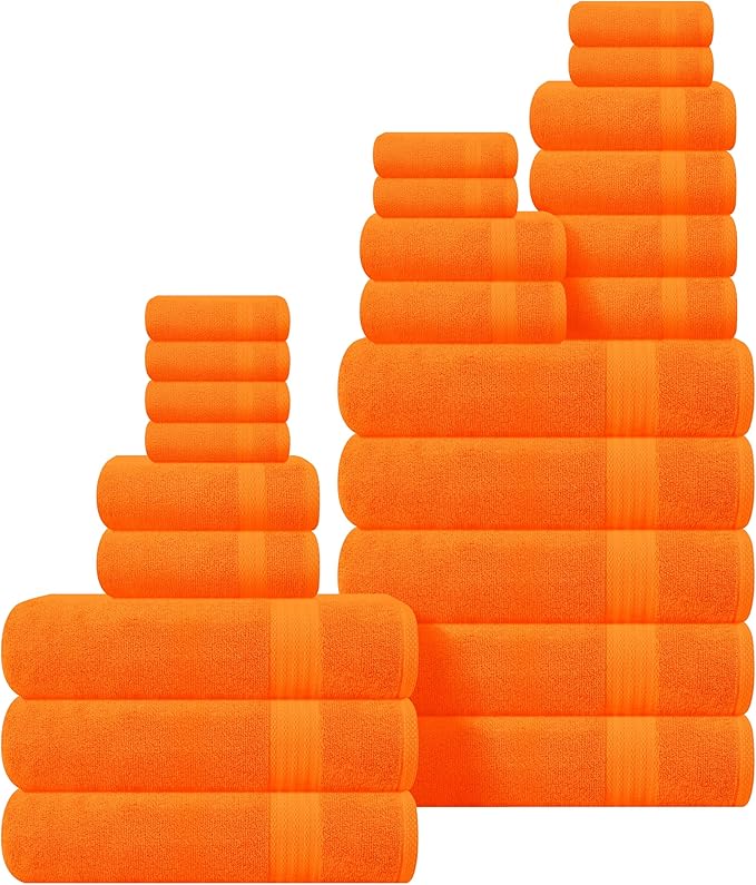 GLAMBURG Ultra Soft 24-Piece Towel Set