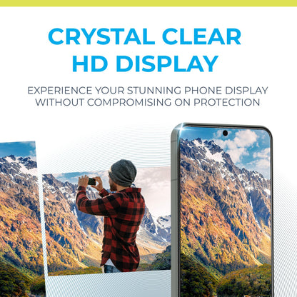 Power Theory Designed for Samsung Galaxy S21 FE 5G Screen Protector Tempered Glass [9H Hardness], Easy Install Kit, 99% HD Bubble Free Clear, Case Friendly, Anti-Scratch, 2 Pack
