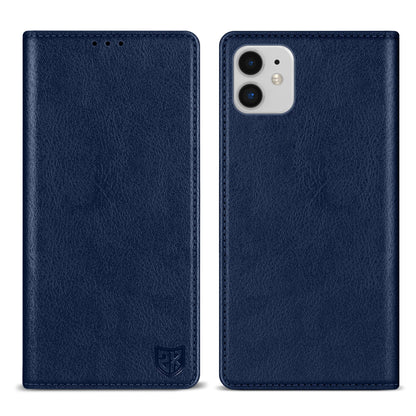 ZZXX for iPhone 11 Wallet Case with [RFID Blocking] Card Slot Stand Strong Magnetic Leather Flip Fold Protective Phone Case for iPhone 11 Case Wallet(Blue-6.1 inch)