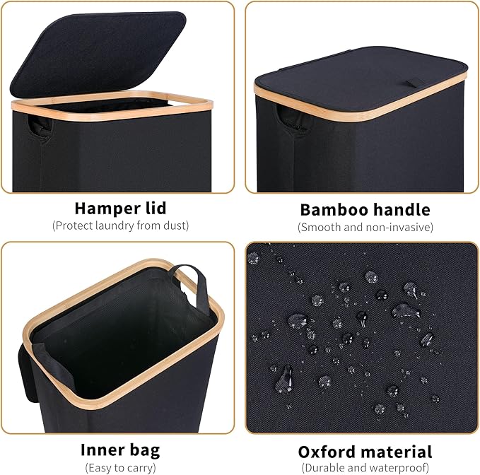 75L Slim Laundry Hamper, Narrow Laundry Basket
