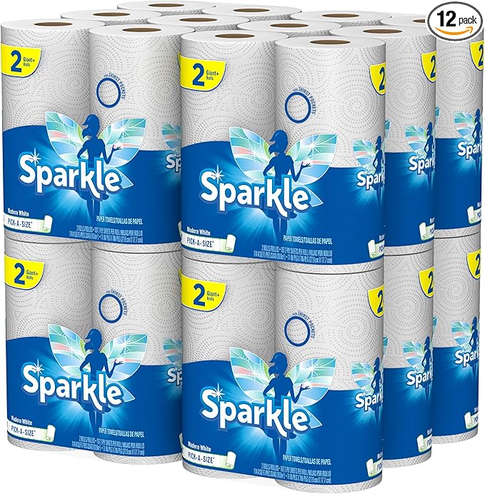 Sparkle Pick-A-Size Paper Towels, 2 Rolls = 4 Regular Rolls, Everyday Value