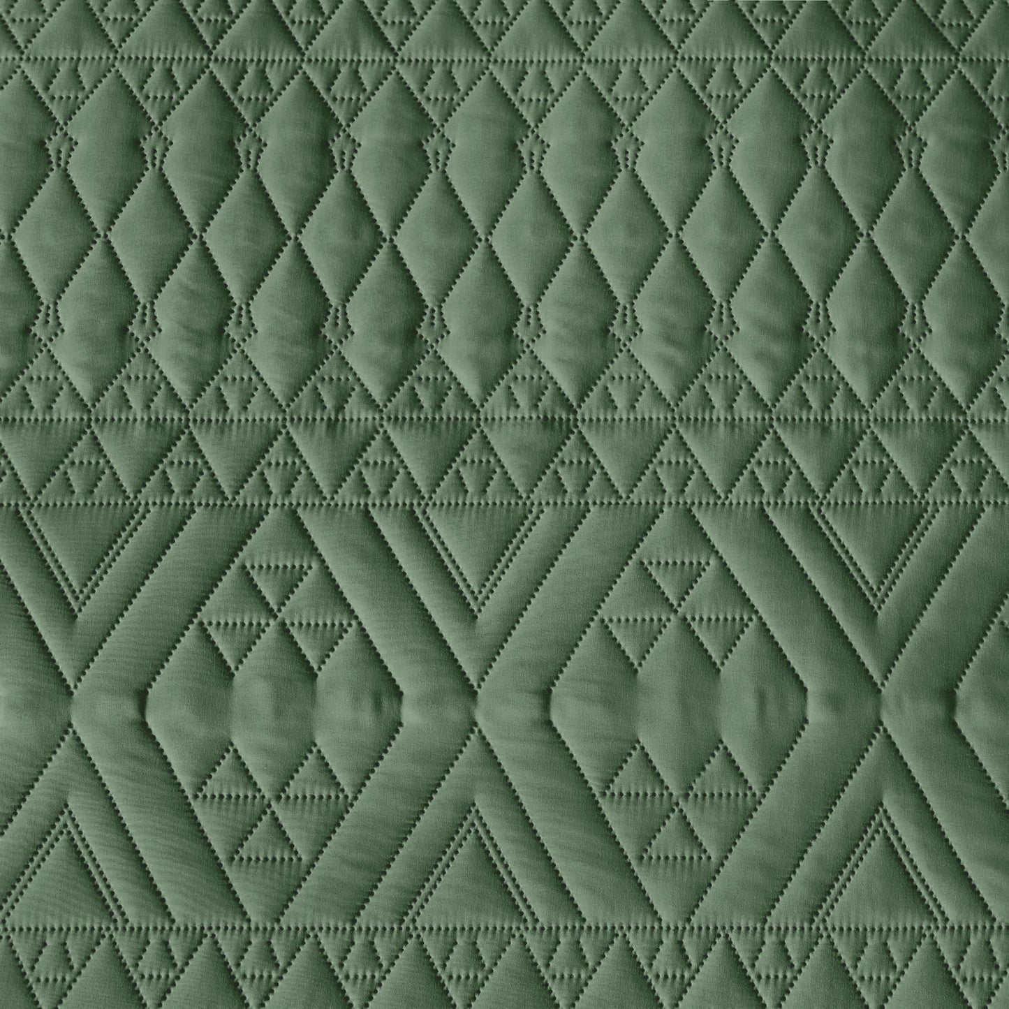 akkialla Full/Queen Size Quilt Bedding Set,Green Lightweight Microfiber Soft Bedspread,Modern Style Geoetric Pattern Coverlet Set for All Seasons,3 Piece(1 Quilt,2 Pillow Shams)