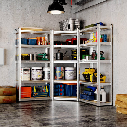 VonHaus Garage Shelving Units - Heavy Duty Racking for Home, Office, Shed and Garage Storage - 5-Tier Shelving Units for Storage, 175kg Capacity Per Shelf - 1.5m Racking