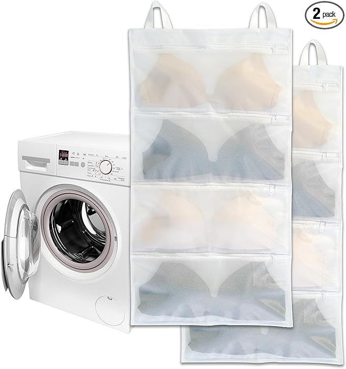 Bra laundry bags for washing machine, Holds 8 D-F cups sizes, Storage and