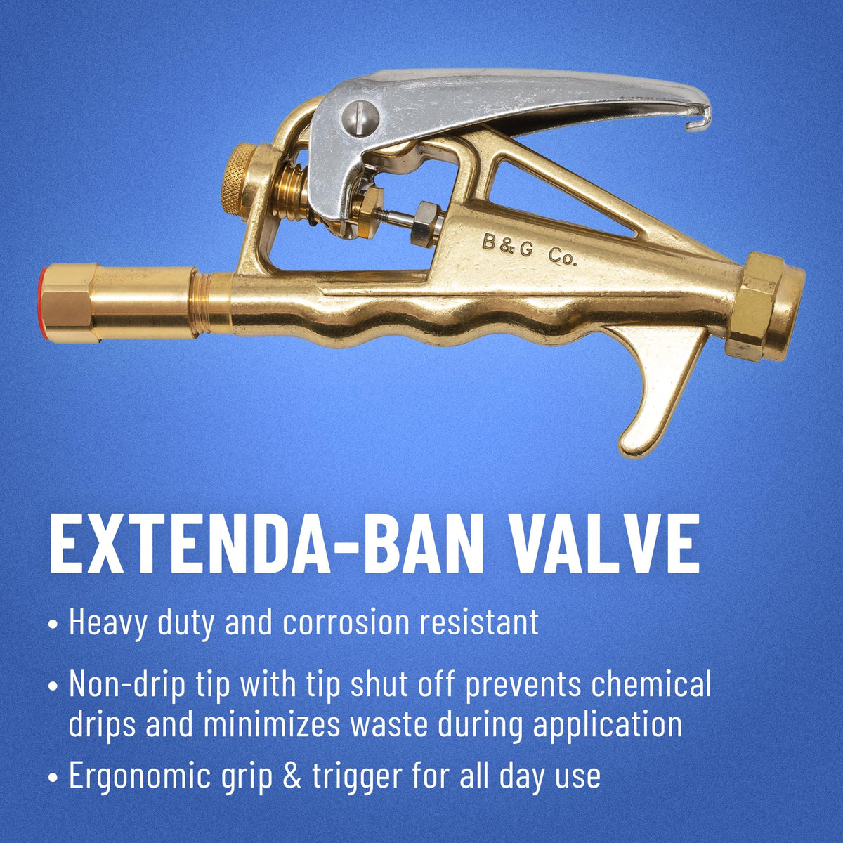 B&G - Primeline 1 Gallon Stainless Sprayer (N124-CC) - Extenda-Ban Valve - 9" Brass Extension - 4-Way Crack & Crevice Tip - Durable, Precise, Field Repairable