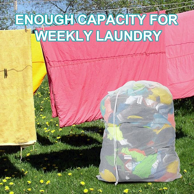 Laundry Bags, Mesh Heavy Duty 24" x 36"