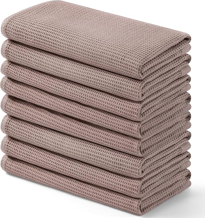 Homaxy 100% Cotton Waffle Weave Kitchen Towels
