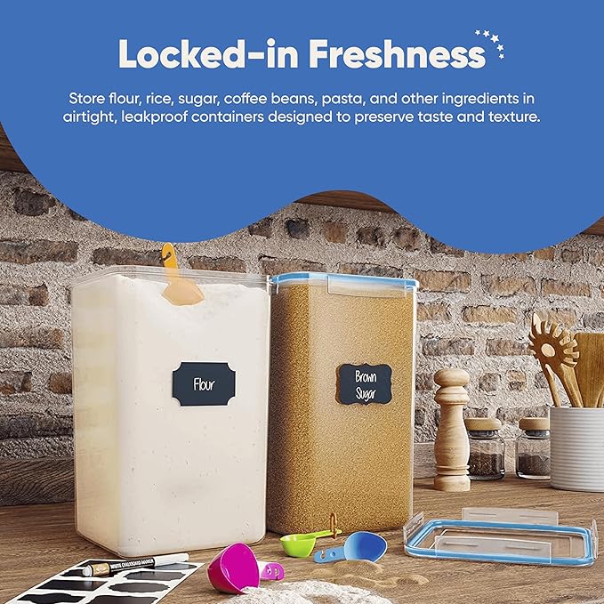 Chef's Path Extra Large Airtight Flour and Sugar Storage Containers