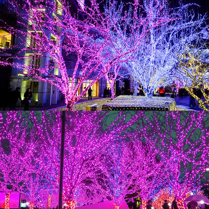 300 LED Halloween Lights, 98.5FT Halloween String Lights with 8 Lighting Modes, Waterproof & Connectable Mini Light, Plug in for Indoor Outdoor Holiday Christmas Party Bedroom Decorations (Purple)