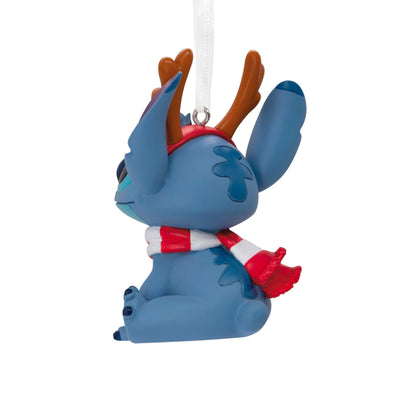 Hallmark Stitch in Reindeer Antlers Ornament, Lilo & Stitch Tree Decoration, Disney Hanging Ornament, Christmas Hanging Ornament, Gifts for Christmas
