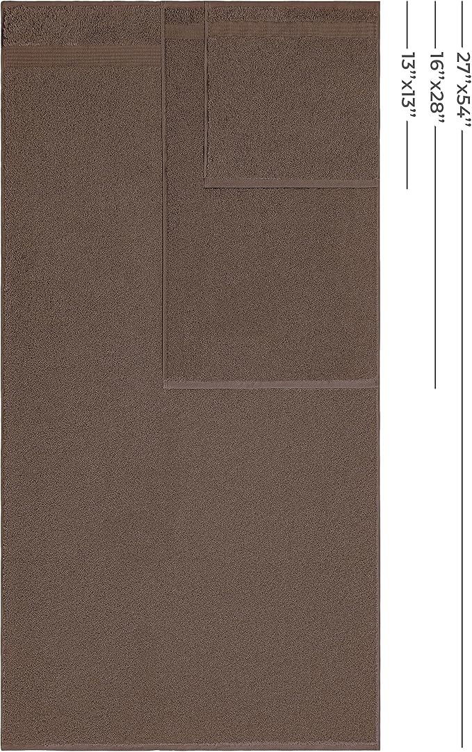 American Veteran Towel, 100% Cotton Turkish 6 Piece Towel Set, Luxury Towels