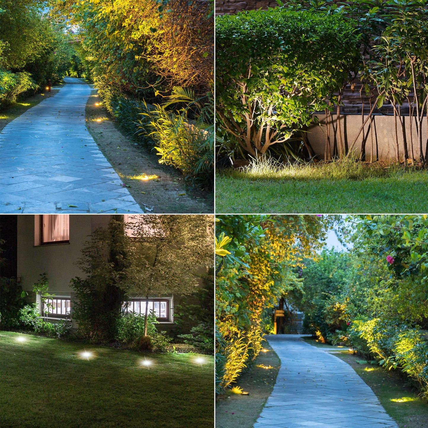 Sunco 12 Pack Solar Lights Outdoor Garden LED, Waterproof Landscape Pathway Light Fixture, Dusk to Dawn, Yard Patio Ground Lights, Deck, Cross Spike Stake, 7000K Diamond White.