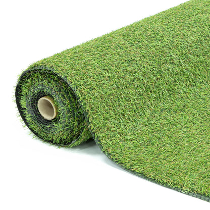 GardenKraft 4 m × 1 m Artificial Grass Roll – 15 mm High‑Density Two‑Tone Pile, UV‑Stabilised Fast‑Drain Fake Lawn, Pet & Child Friendly Astro Turf