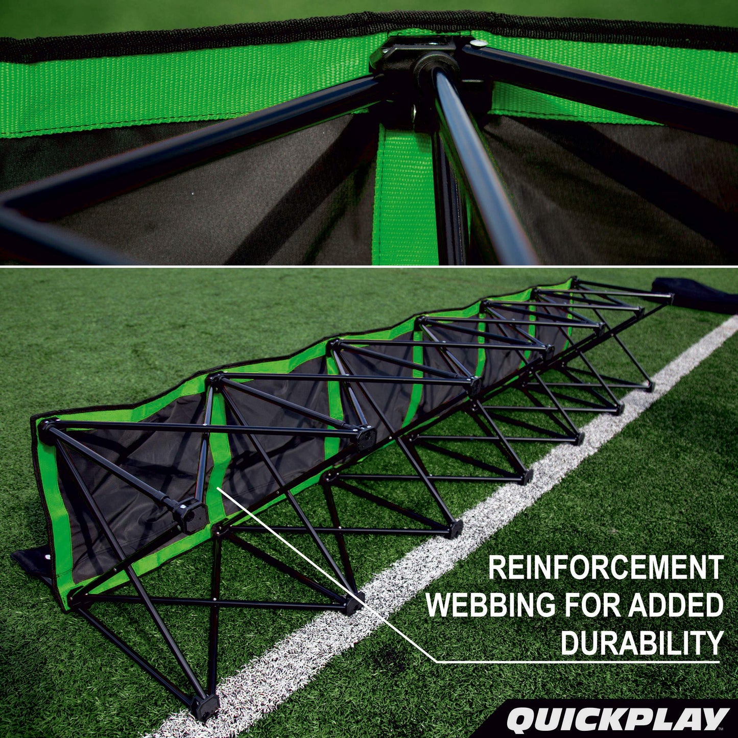 QUICKPLAY PRO Portable Folding Bench – Available in 4, 6, and 9 Seats & 6-Seat Shelter | Heavy-Duty, Fast Set-Up Seating for Sports, Camping, and Outdoor Activities