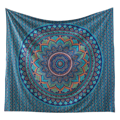 Popular Handicrafts Tapestry Wall Hanging Hippie Ombre Mandala Bohemian Hippy Intricate Indian Tapestries Bedspread Tarquoise