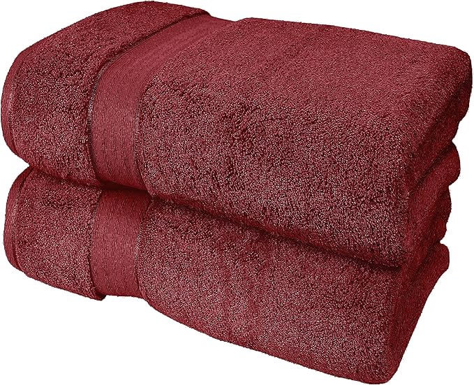 GLAMBURG 700 GSM Premium Oversized Extra Large Cotton Bath Sheet 35x70-100%