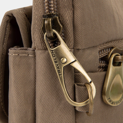 Travelon Anti-Theft Signature Quilted Slim Pouch, Sable, One Size, Anti-theft Signature Quilted Slim Pouch