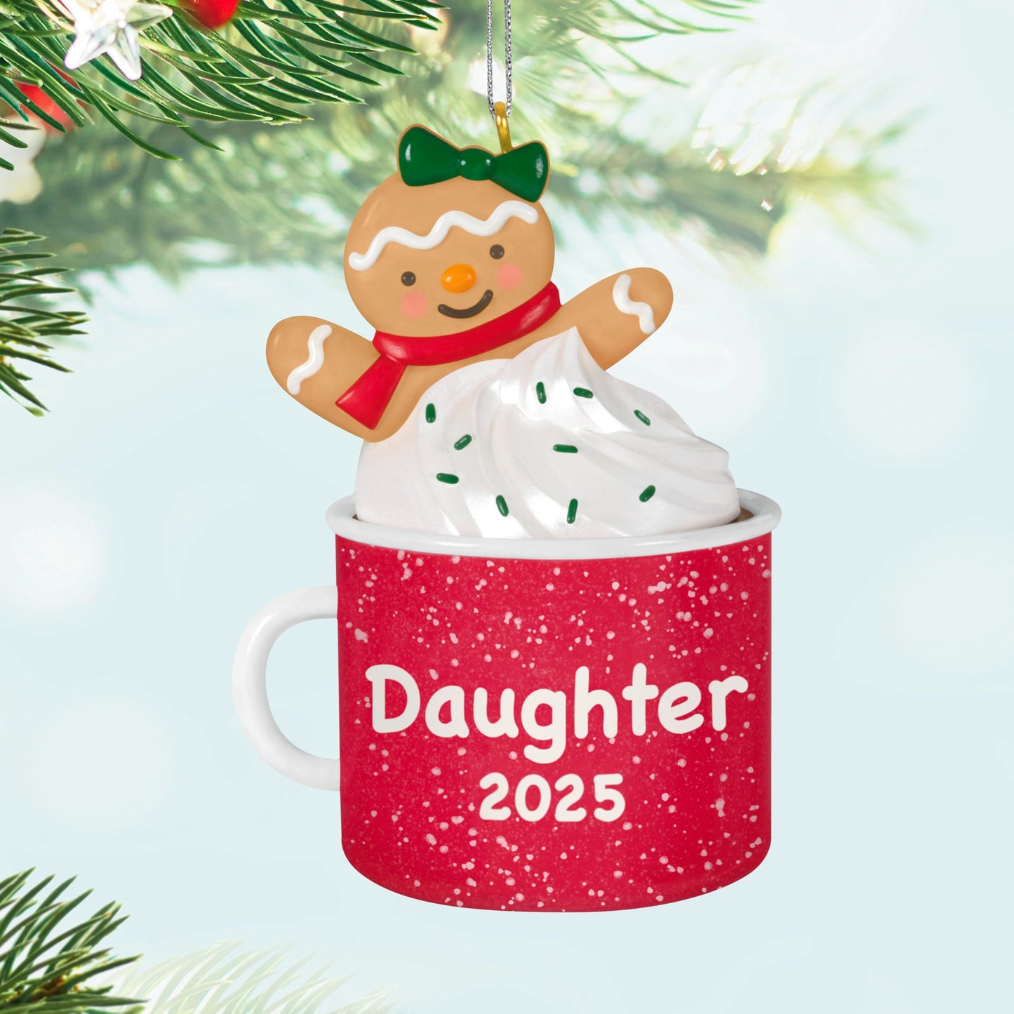 Hallmark Keepsake Christmas Ornament, Daughter Gingerbread Girl in Mug 2025