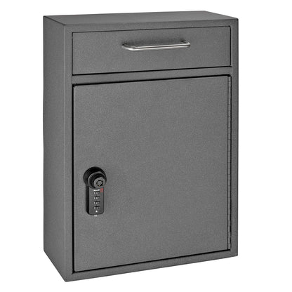 Mail Boss 8152 - Key Boss - Heavy Duty Commercial Grade Steel High Security Adjustable Key Cabinet - 105 Position Key Organizer Drop Box Locking Safe, with Combination Lock, Granite