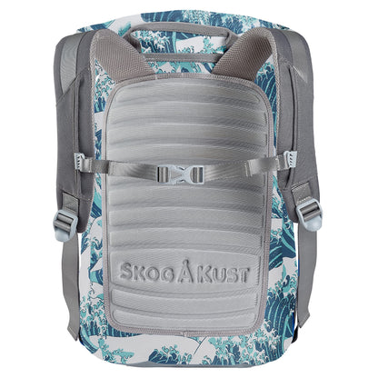 Skog Å Kust BackSak Heavy Duty Waterproof Backpack - Gear Bag for Sports, Travel, & More - 35L Waves