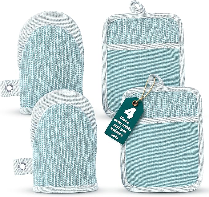Casa Platino Silicone Oven Mitts & Pot Holders, 4-Piece – Oven Mitt