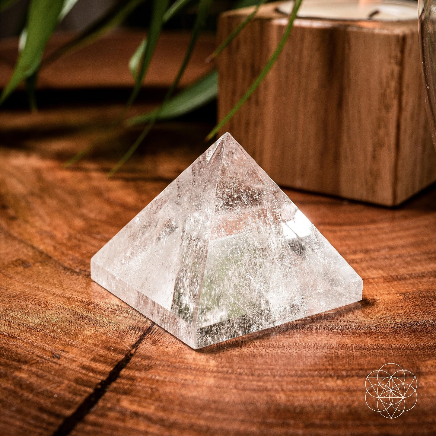 Conscious Items Clear Crystal Quartz Pyramid, Healing Crystal Pyramids for Recovery and Overall Wellness, Healing Stone Gifts for Women & Men, Genuine Crystals for Home & Office