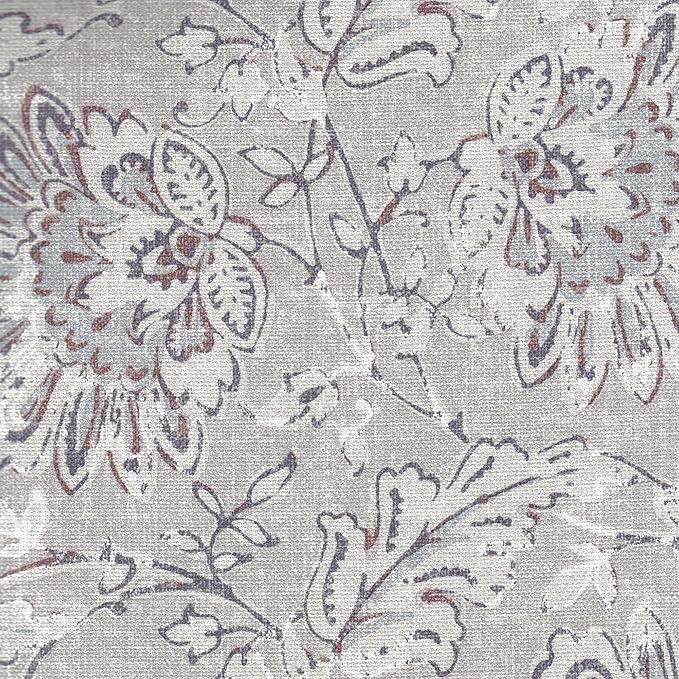 HomePop Classic Parsons Dining Chair -Gray Linen Artistic Floral Print