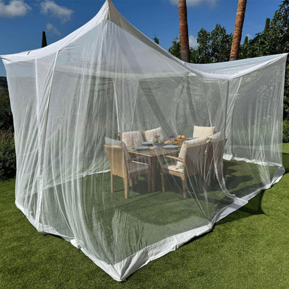 Mosquito Net for Patio 14.75 x 8.2 FT | Very Large Sizes & Fabric Designed for Outdoors | Insect House Screen Netting for Gazebo, Porch & Garden Terrace | White Outside Canopy Bug Protection