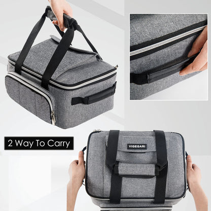 VIGEGARI Carrying Case for Cricut Joy, Tote Bag for Accessories and Supplies, Grey