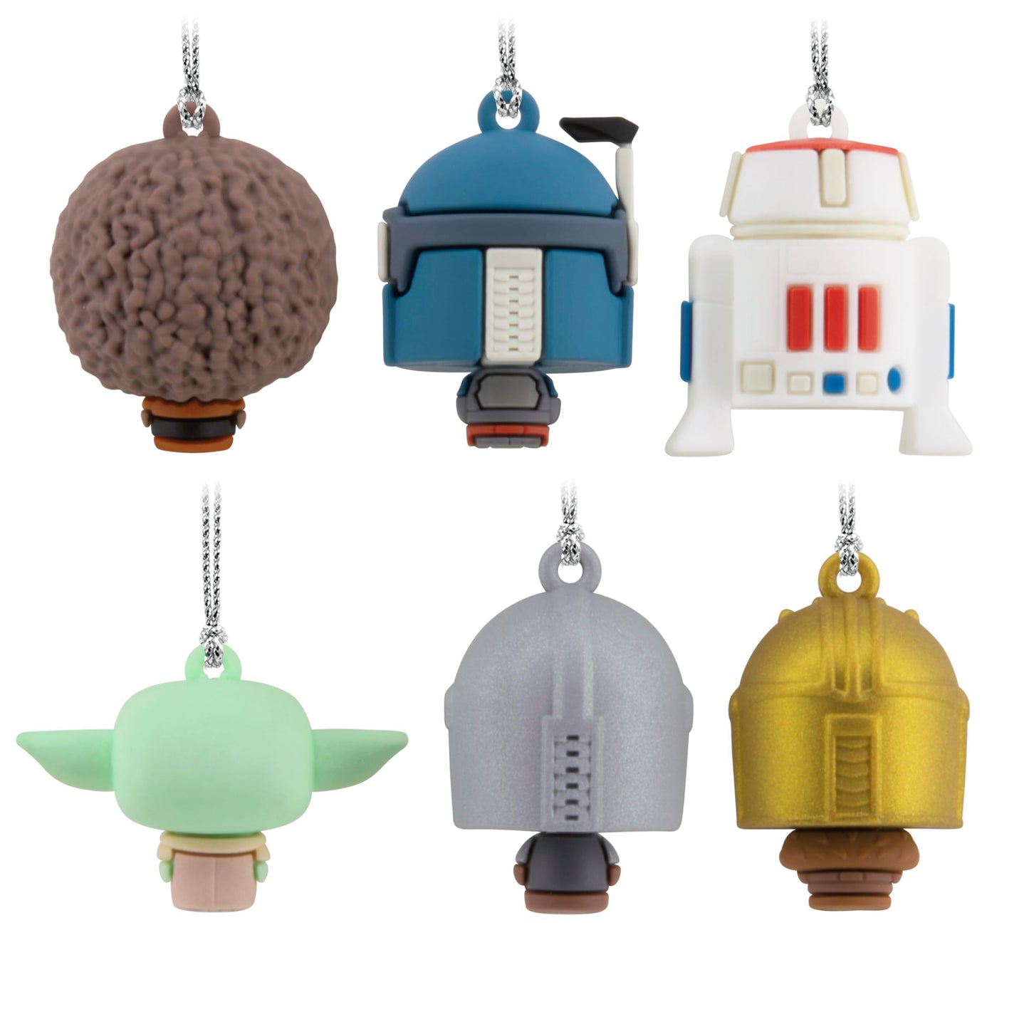 Hallmark Mini Christmas Ornaments, Star Wars: The Mandalorian Miniature Ornaments, Shatterproof, Set of 6, Gifts for Star Wars Fans