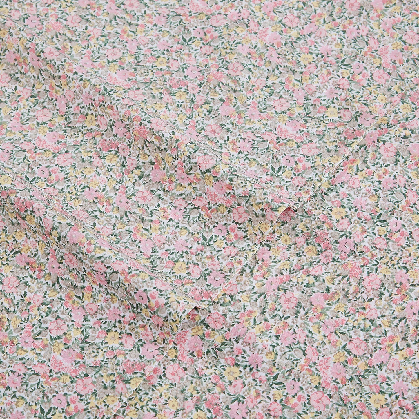 Laura Ashley - King Sheets, Cotton Percale Bedding Set, Lightweight & Breathable Home Decor (Lovestone Pink, King)