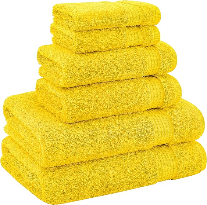 American Veteran Towel, 100% Cotton Turkish 6 Piece Towel Set, Luxury Towels