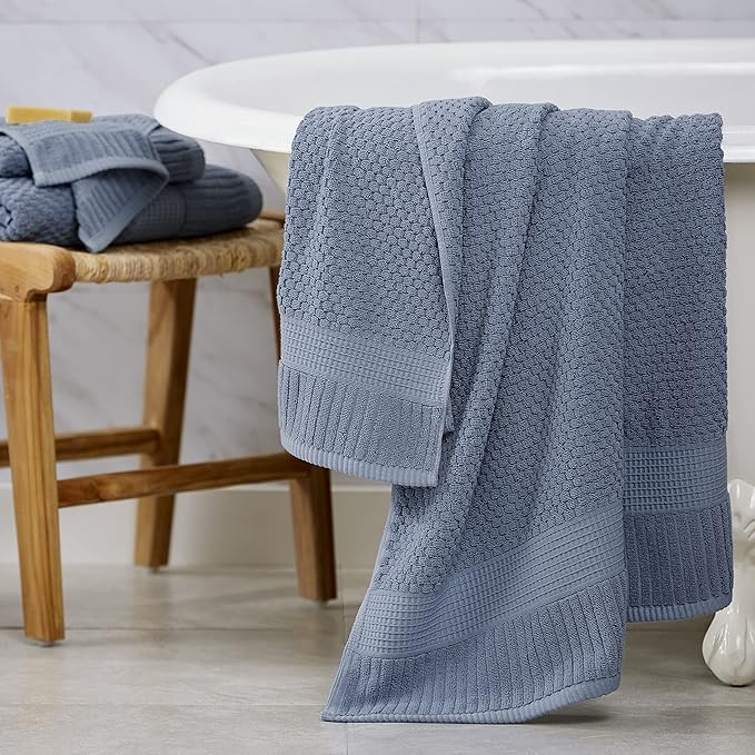 NY Loft 100% Cotton Hand Towel 6 Pack | Super Soft & Absorbent Quick-Dry Hand