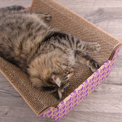 SmartyKat Super Scratcher Chaise Corrugated Cat Scratcher, Catnip Infusion Technology - Brown, One Size