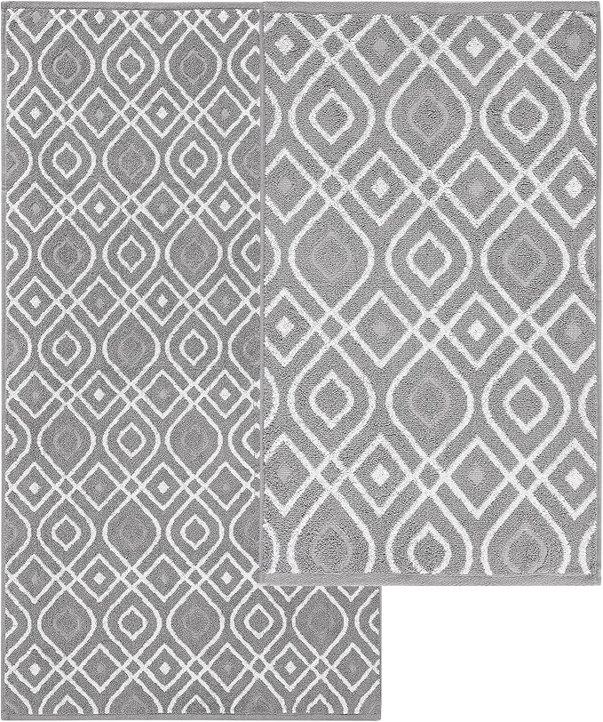 Modern Threads Oxford 6-Piece 100% Cotton Towel Set – Yarn Dyed Jacquard &