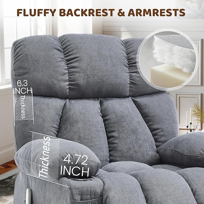 Massage Rocking Recliner Chair, Ergonomic Recliners Sofa