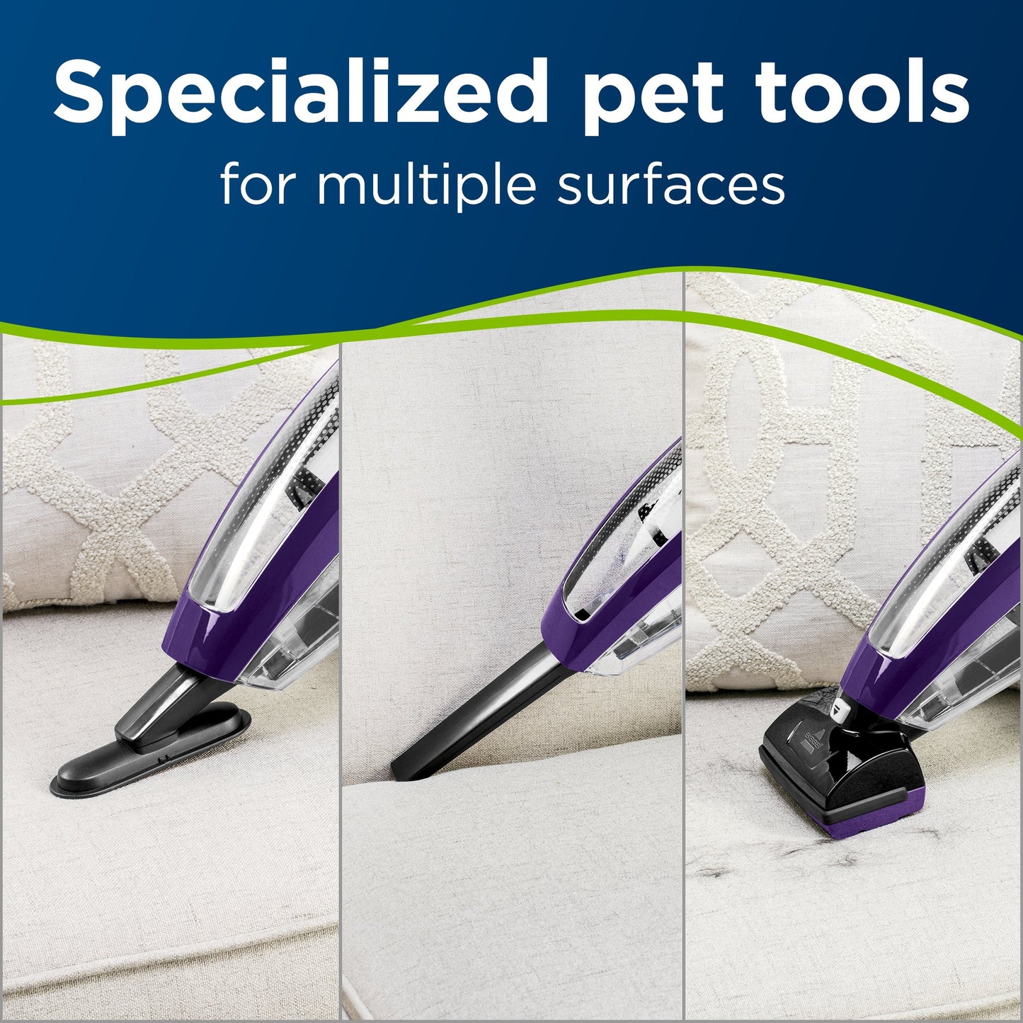 Bissell Pet Hair Eraser Lithium Ion Cordless Hand Vacuum, Purple