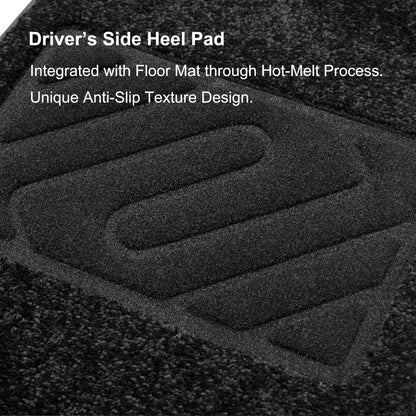 WENNEBIRD Superior Carpet Floor Mats for 2018-2024 Ford Expedition 7 Seats (Not for 8 Seats), 0.6-Inch Ultra-Thick, Noise-Reducing, All-Weather Waterproof Anti-Slip – 4-Pc Set