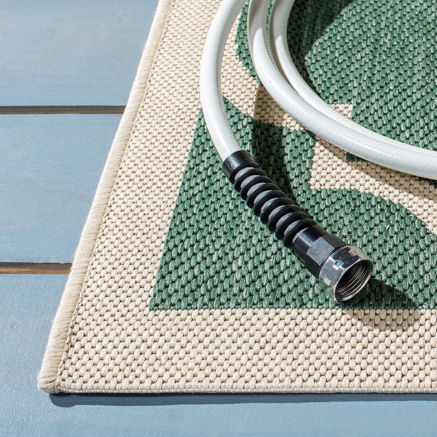SAFAVIEH Courtyard Collection 8' x 10' Dark Green/Beige CY6914 Trellis Indoor/ Outside Waterproof Easy cleansingPatio Backyard Mudroom Area Mat