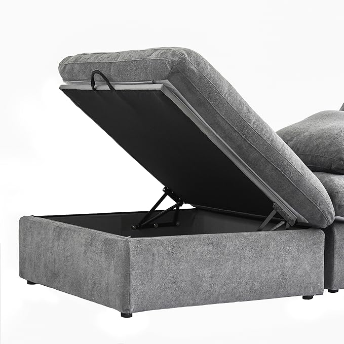 Cloud Modular Sectional Sofa Couch, 120.45" U Shaped Convertible Couches