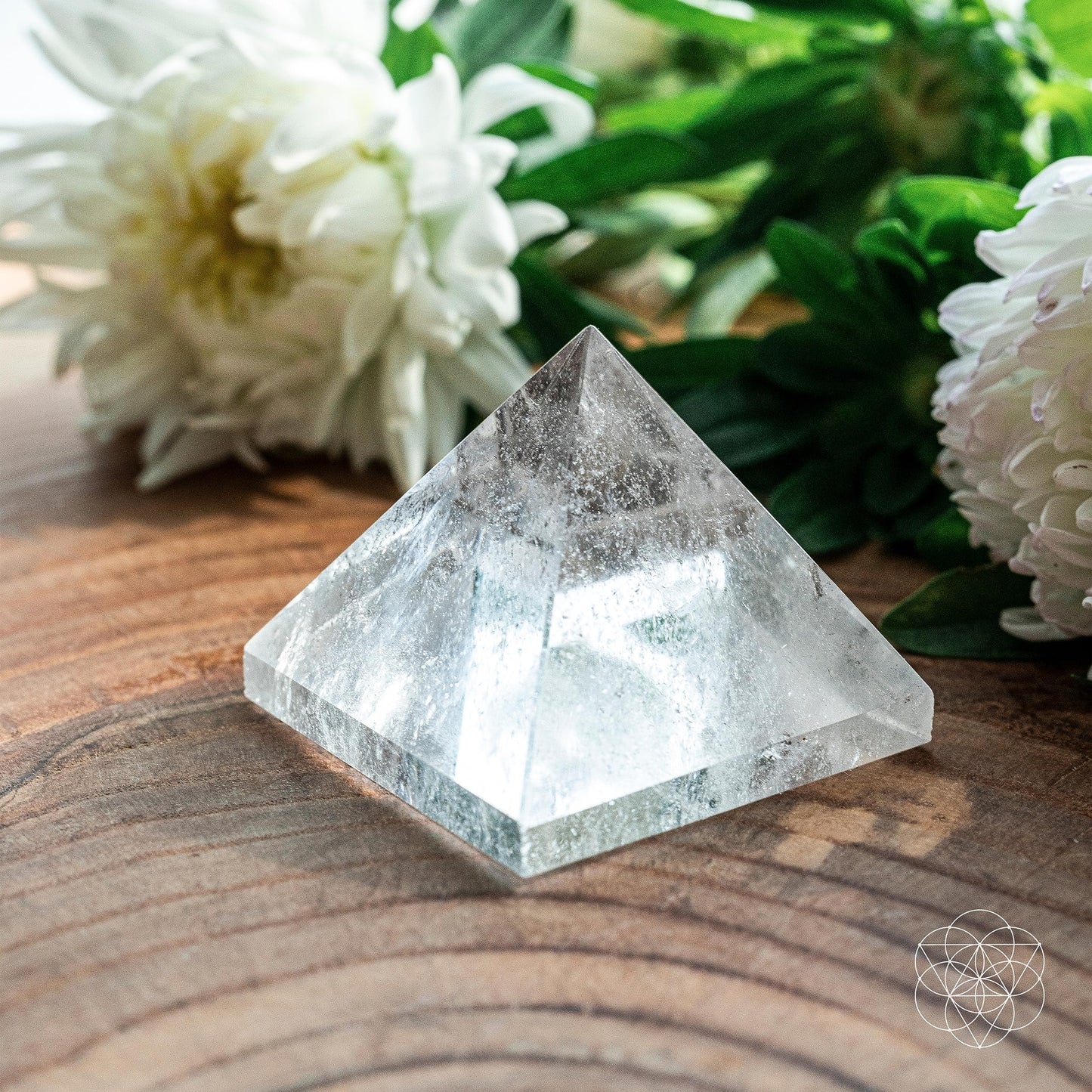 Conscious Items Clear Crystal Quartz Pyramid, Healing Crystal Pyramids for Recovery and Overall Wellness, Healing Stone Gifts for Women & Men, Genuine Crystals for Home & Office
