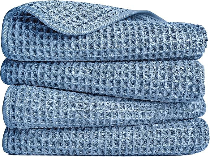 POLYTE 430 GSM Microfiber Lint Free Hand Towel, 16 x 30 in, 4 Pack