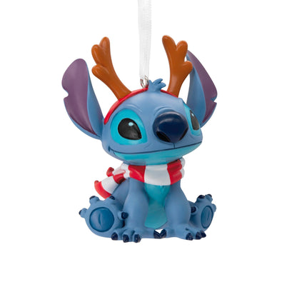 Hallmark Stitch in Reindeer Antlers Ornament, Lilo & Stitch Tree Decoration, Disney Hanging Ornament, Christmas Hanging Ornament, Gifts for Christmas
